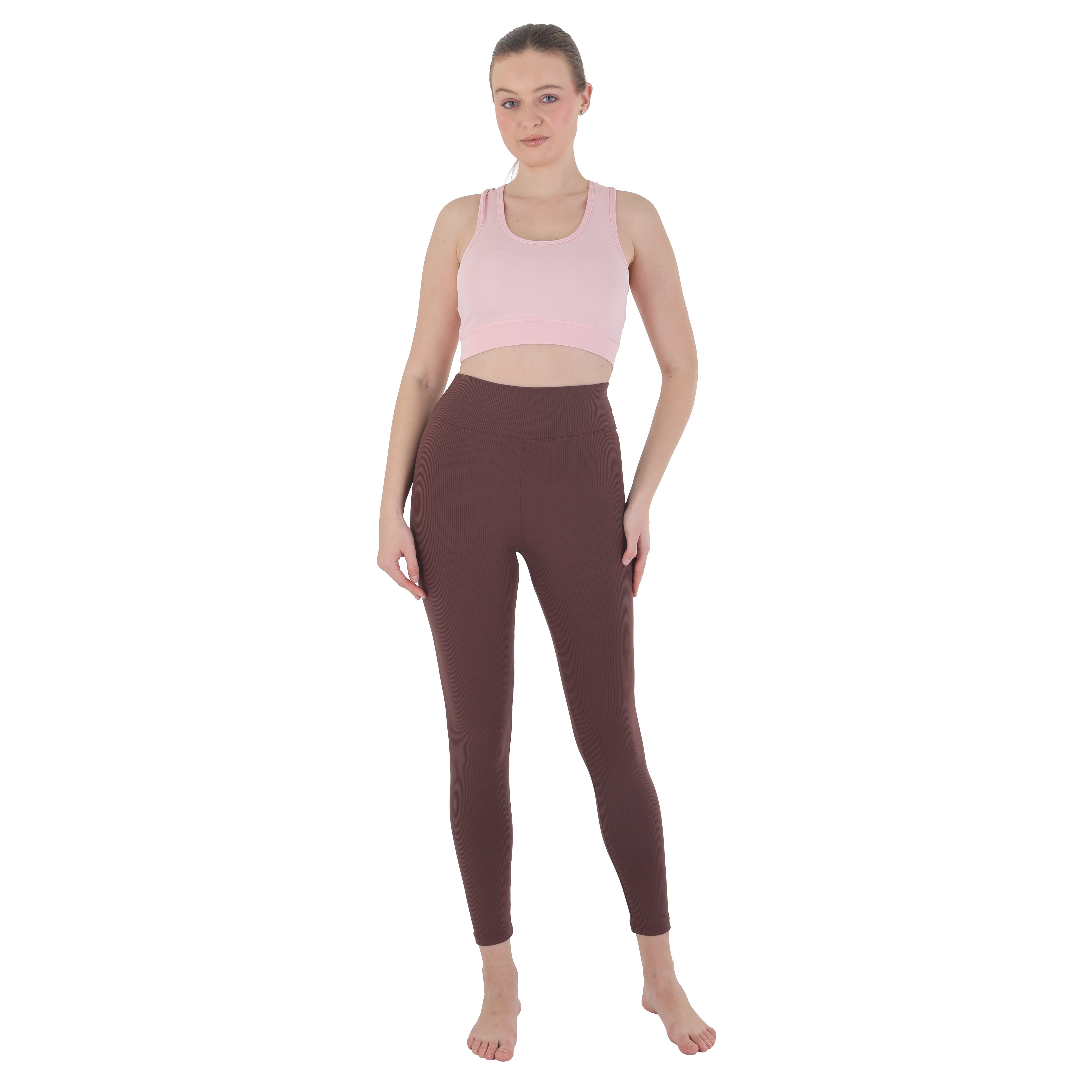 High-Waist Ribbed Seamless Leggings – Sculpting, Squat Proof & Ultra Soft Activewear
