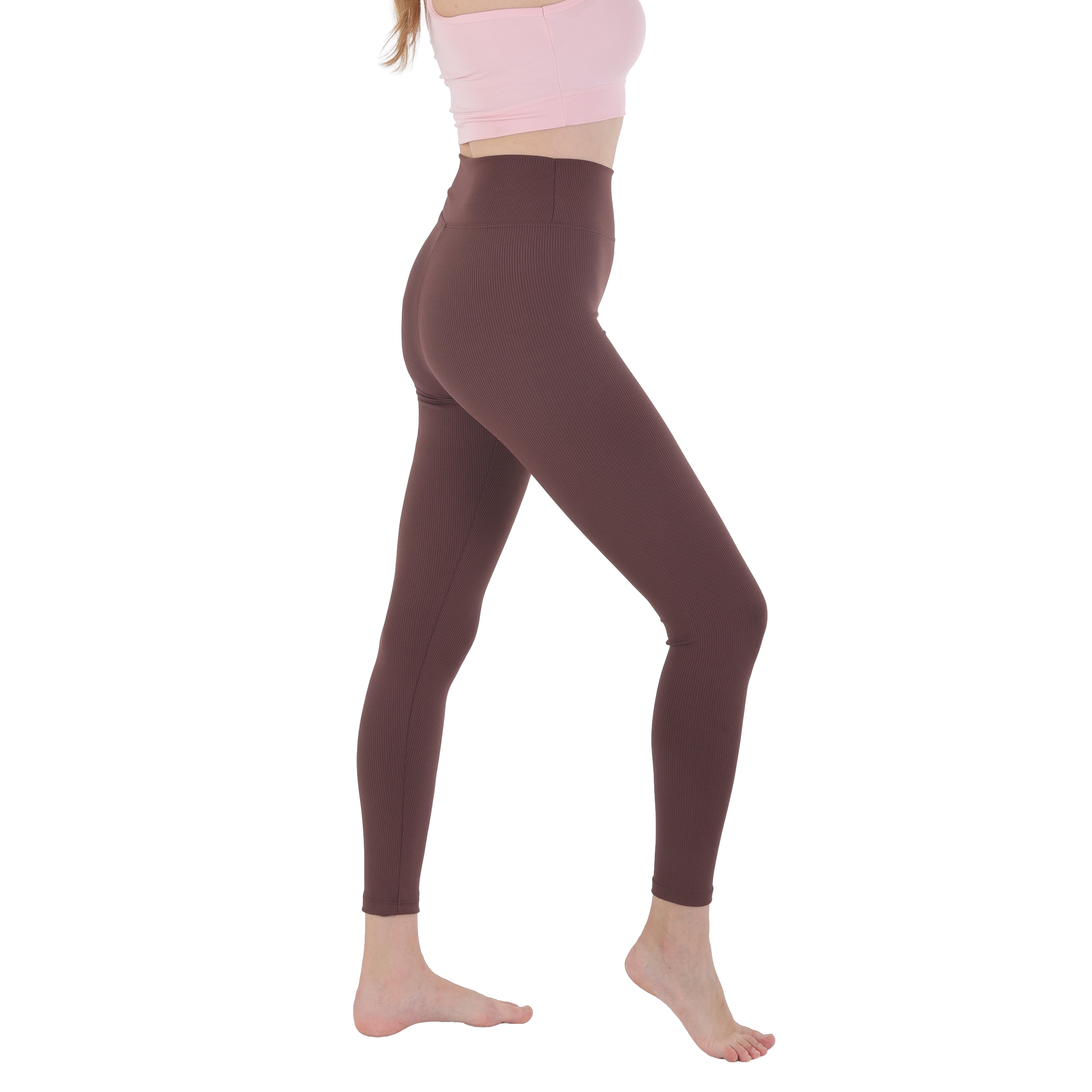 High-Waist Ribbed Seamless Leggings – Sculpting, Squat Proof & Ultra Soft Activewear