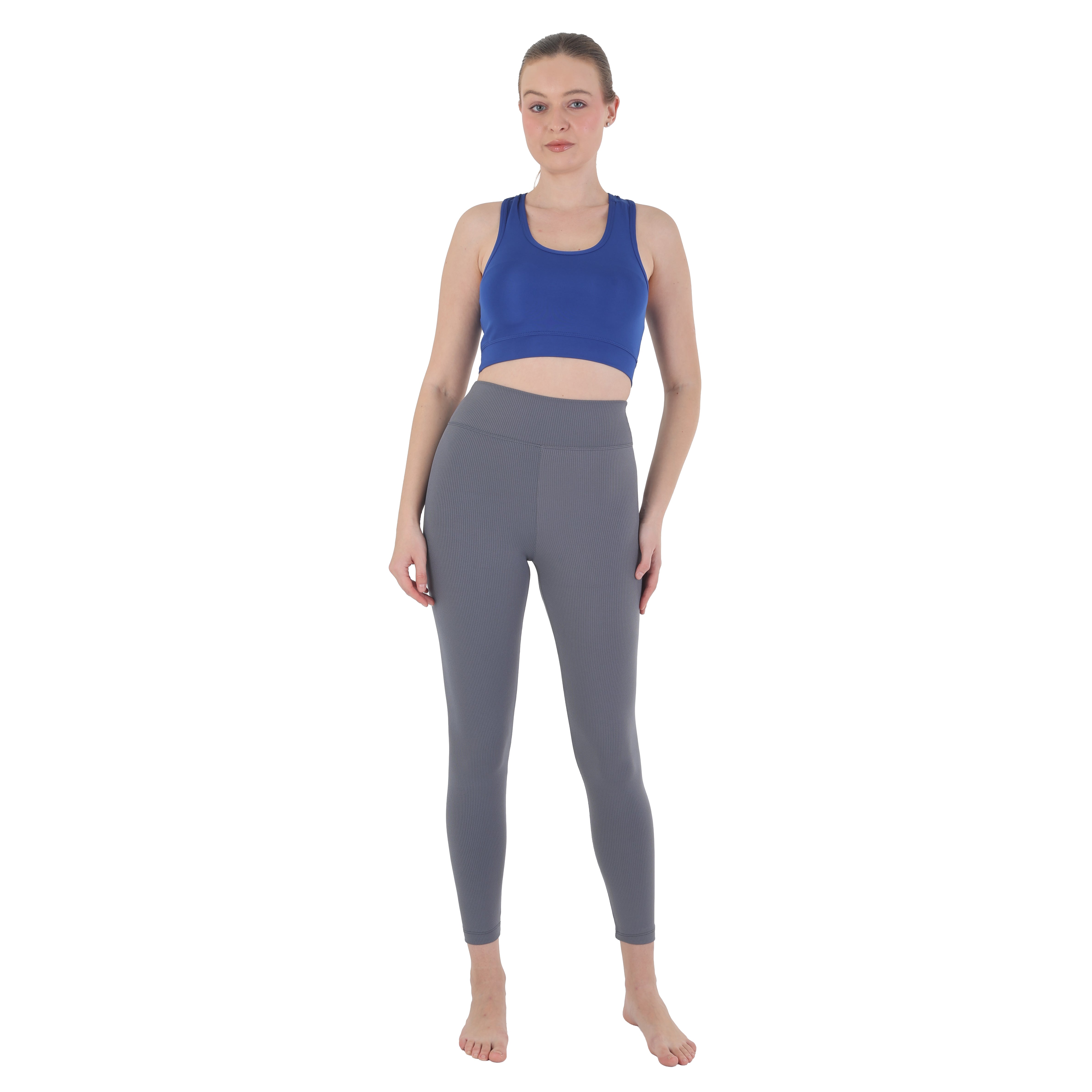 High-Waist Ribbed Seamless Leggings – Sculpting, Squat Proof & Ultra Soft Activewear
