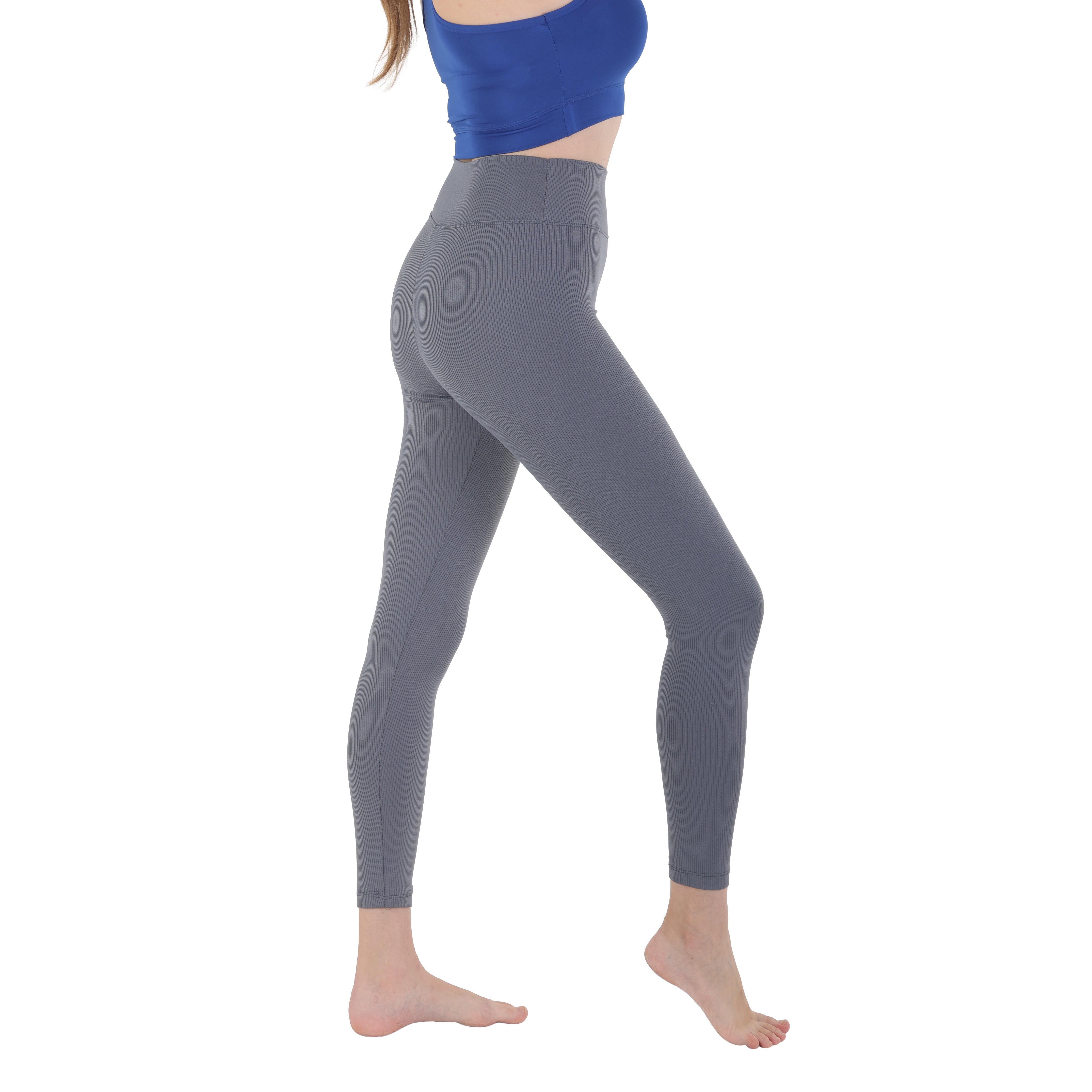 High-Waist Ribbed Seamless Leggings – Sculpting, Squat Proof & Ultra Soft Activewear