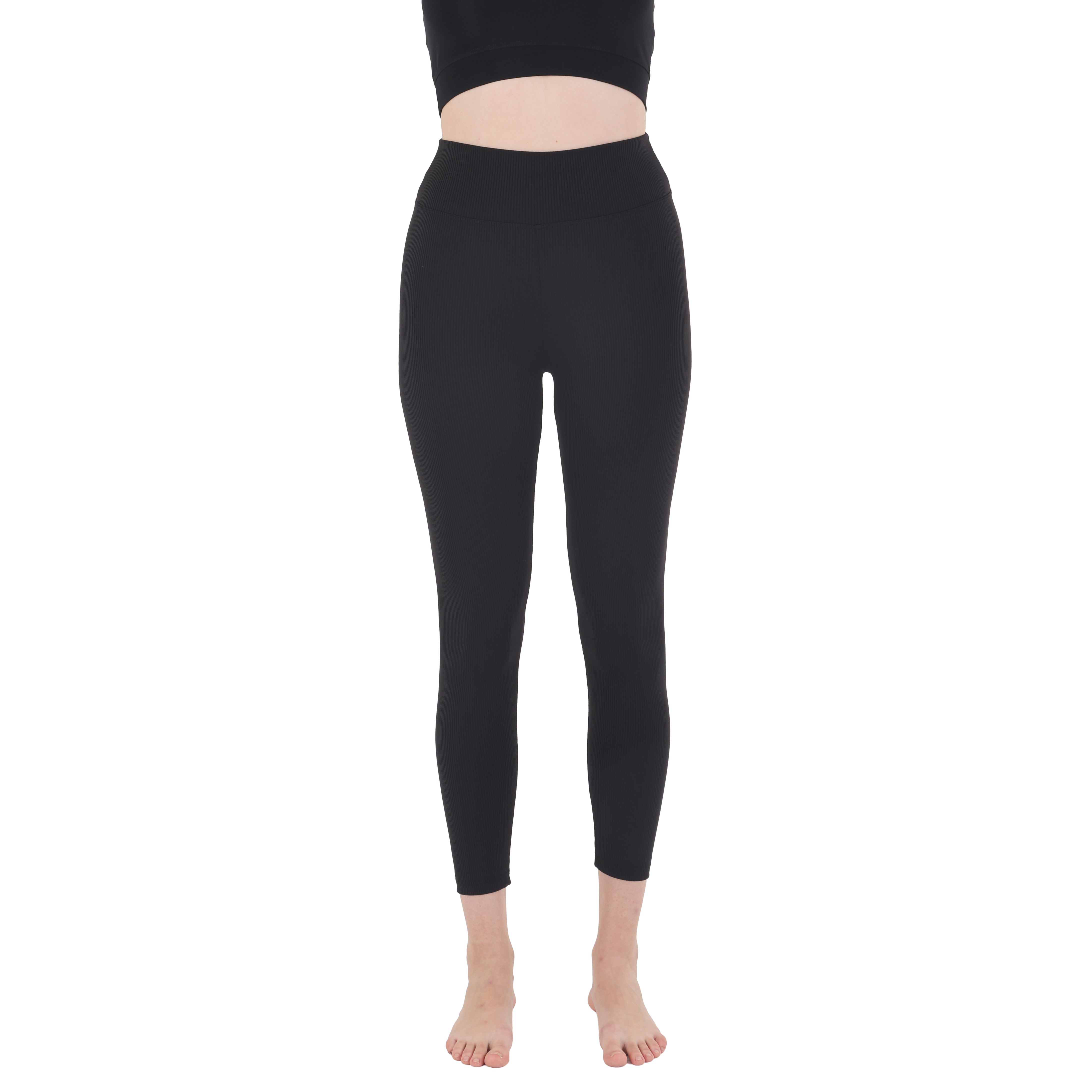 High-Waist Ribbed Seamless Leggings – Sculpting, Squat Proof & Ultra Soft Activewear