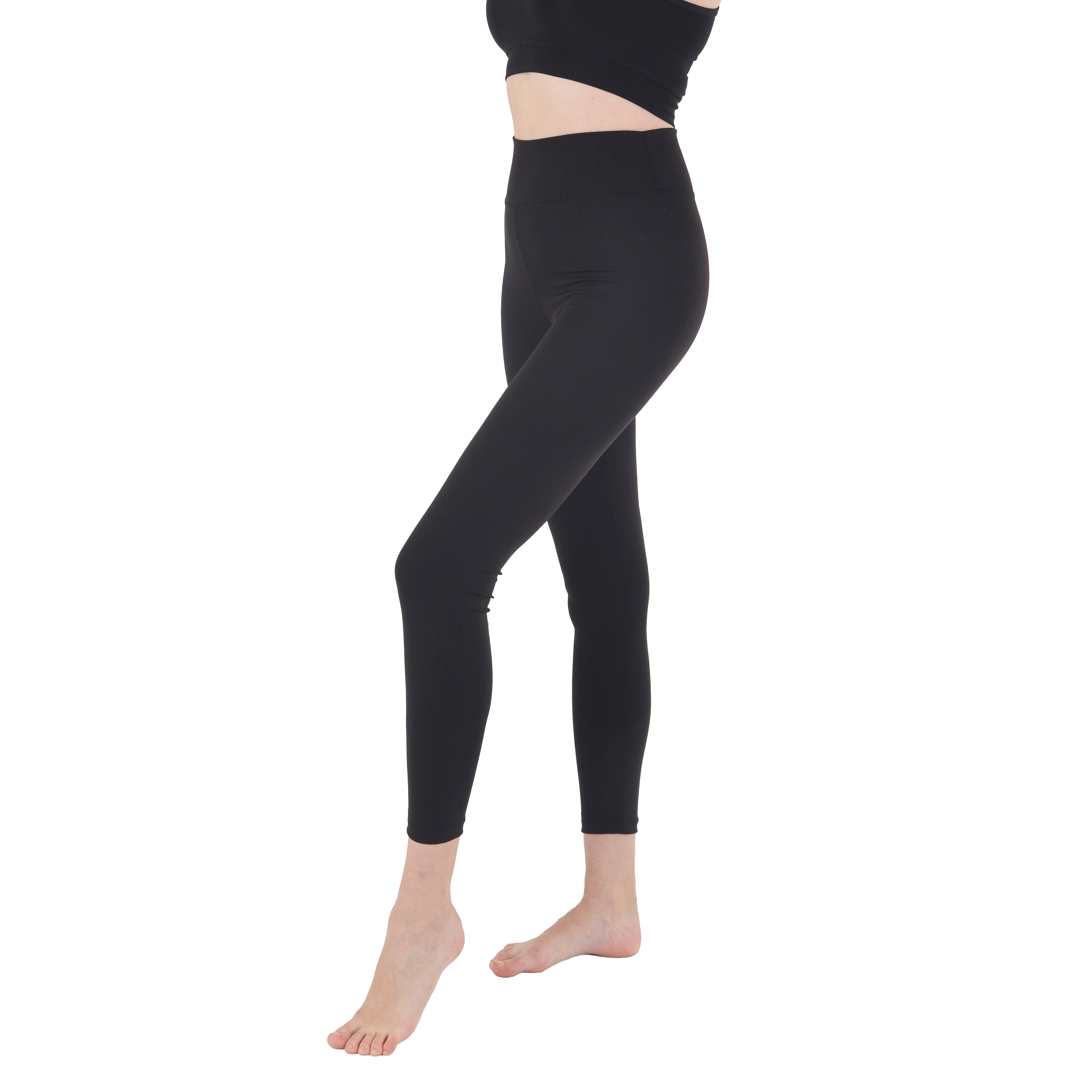 High-Waist Ribbed Seamless Leggings – Sculpting, Squat Proof & Ultra Soft Activewear