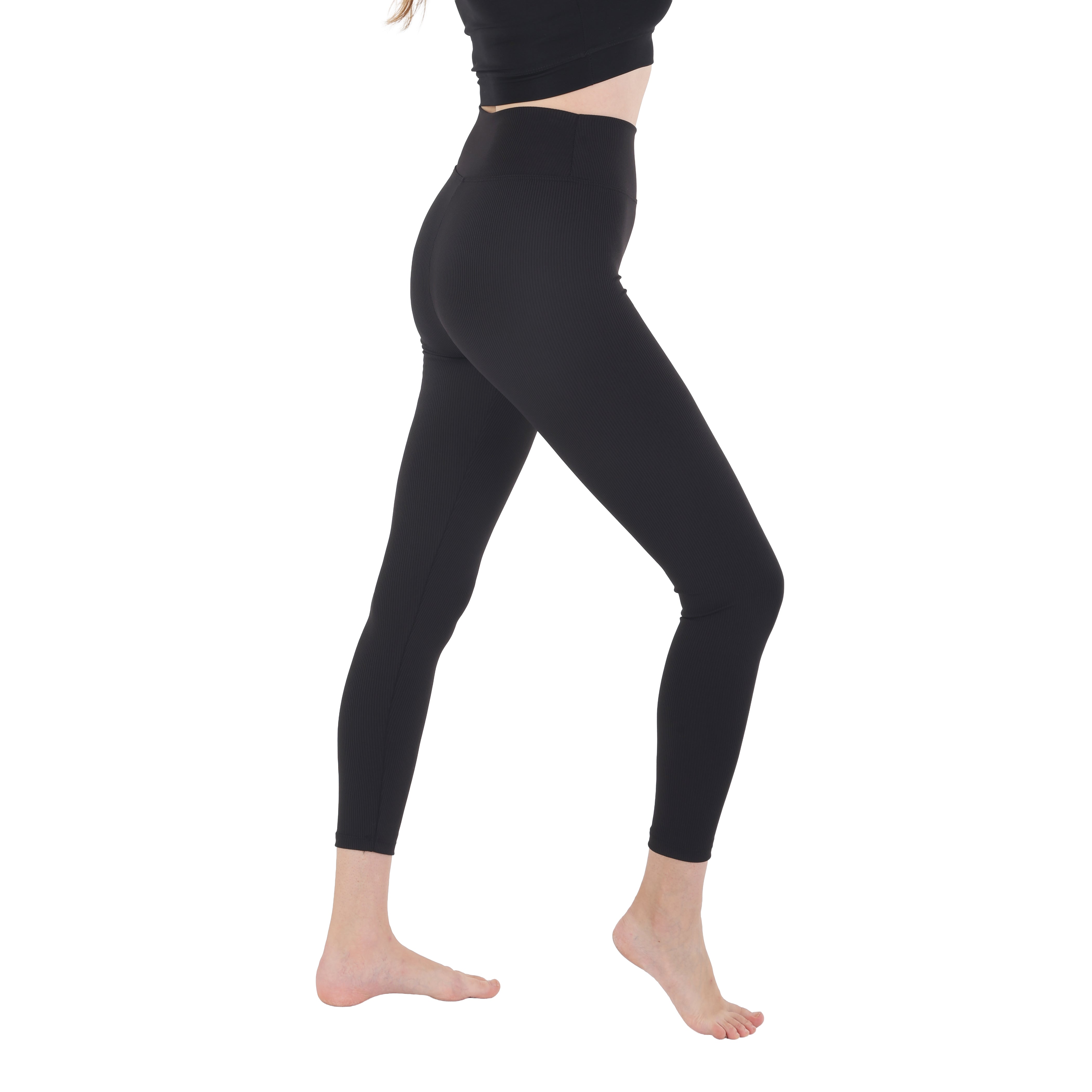 High-Waist Ribbed Seamless Leggings – Sculpting, Squat Proof & Ultra Soft Activewear