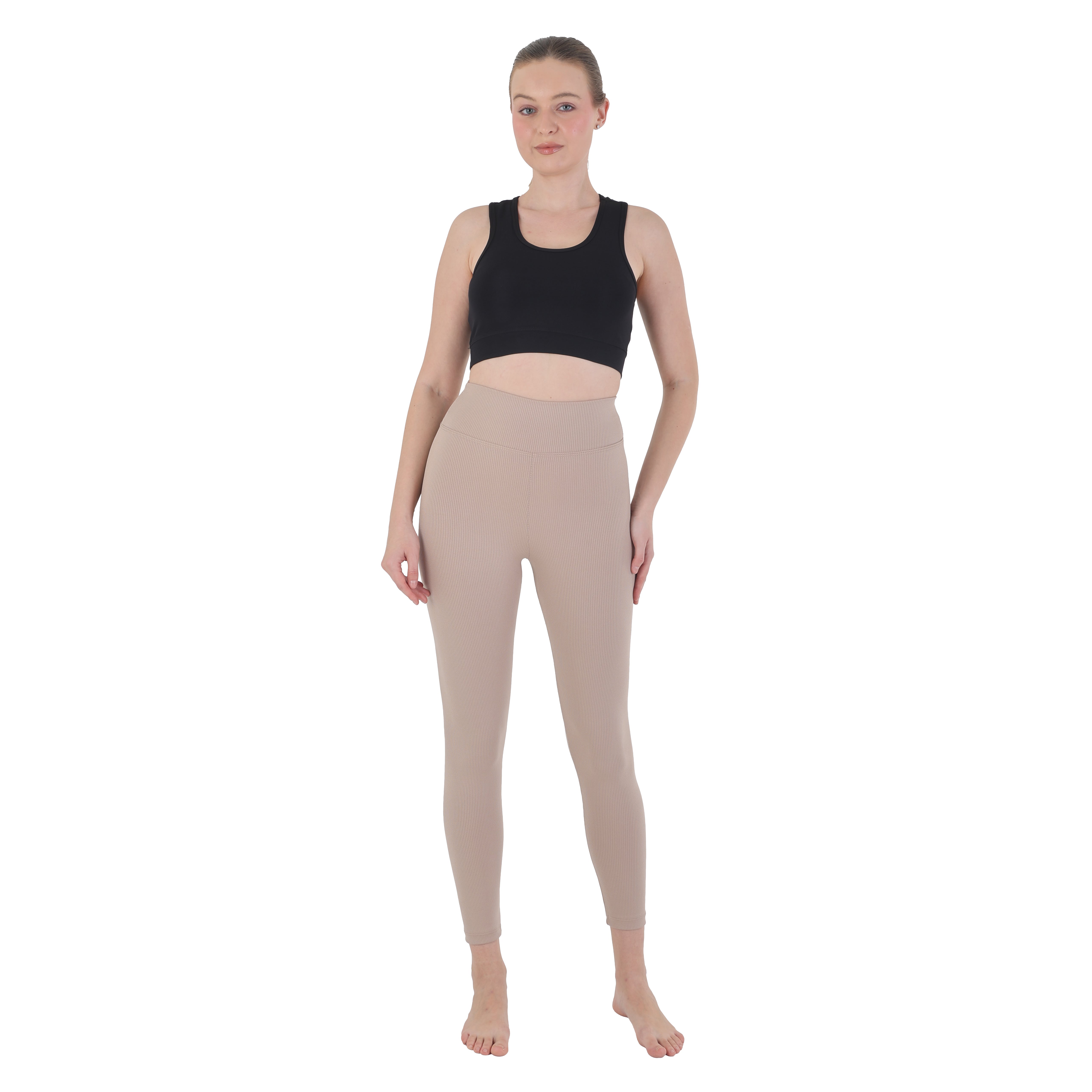 High-Waist Ribbed Seamless Leggings – Sculpting, Squat Proof & Ultra Soft Activewear