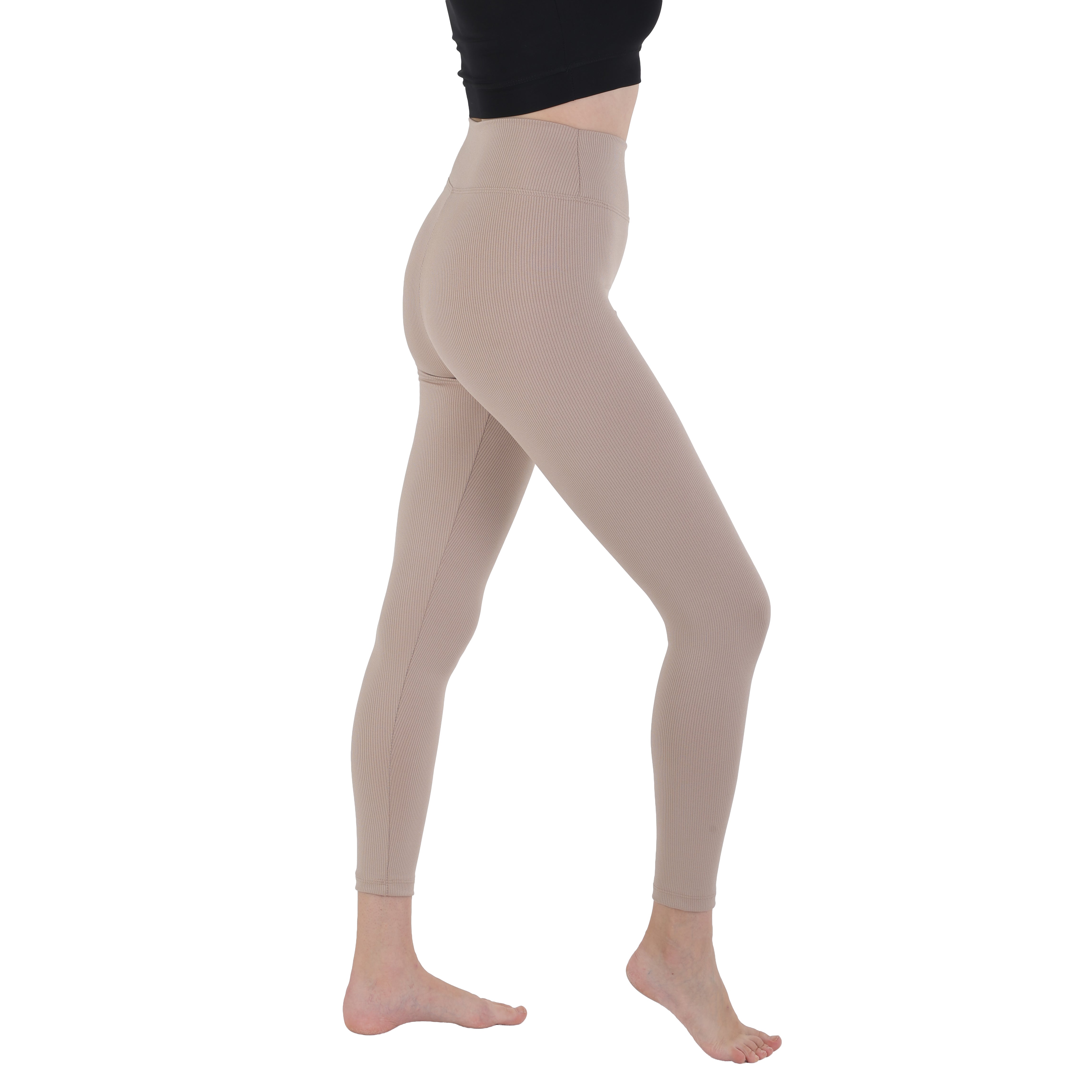 High-Waist Ribbed Seamless Leggings – Sculpting, Squat Proof & Ultra Soft Activewear