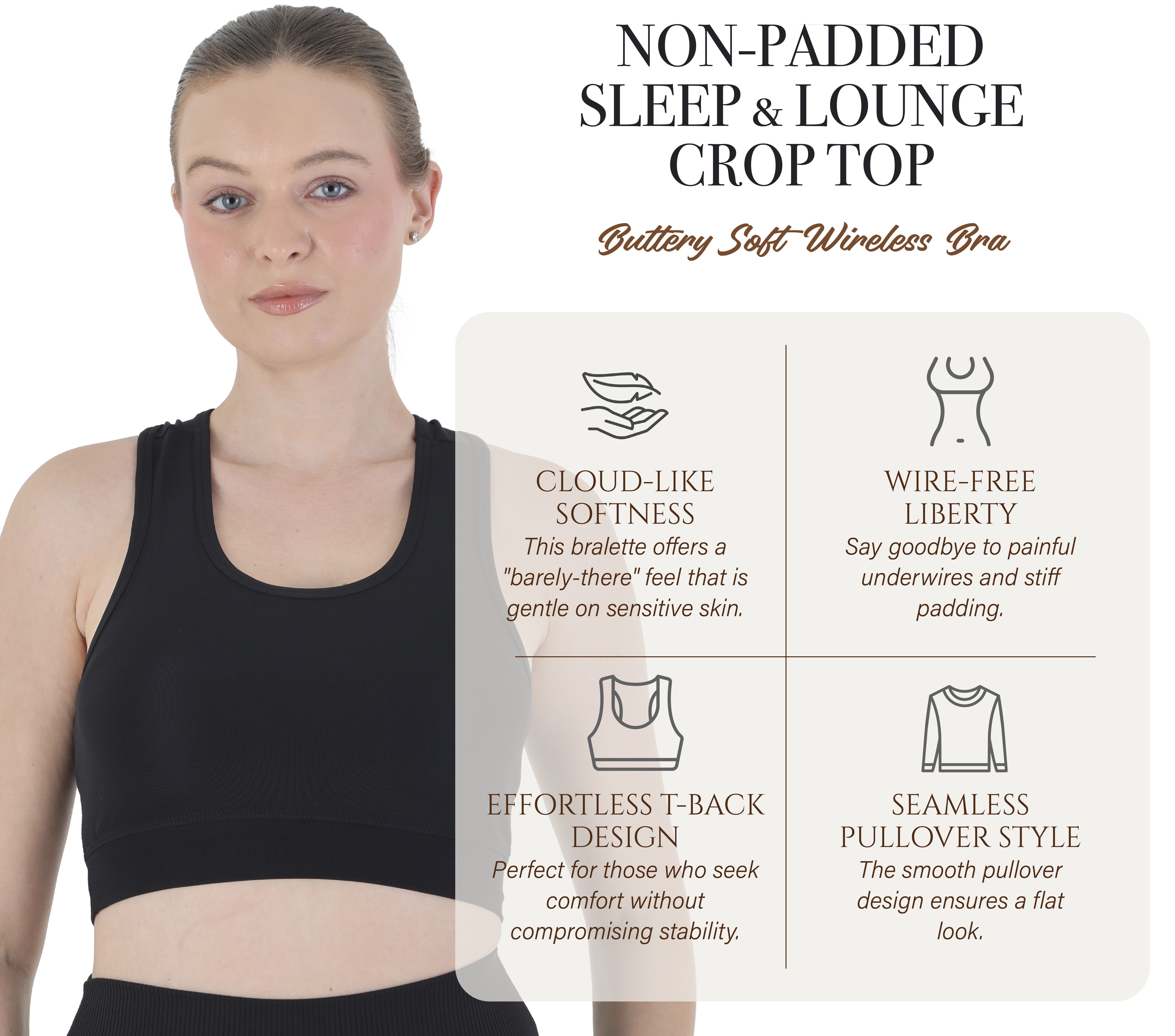 Women’s Seamless Sports Bra – Medium Support, Breathable Racerback for Gym, Yoga & Everyday Wear