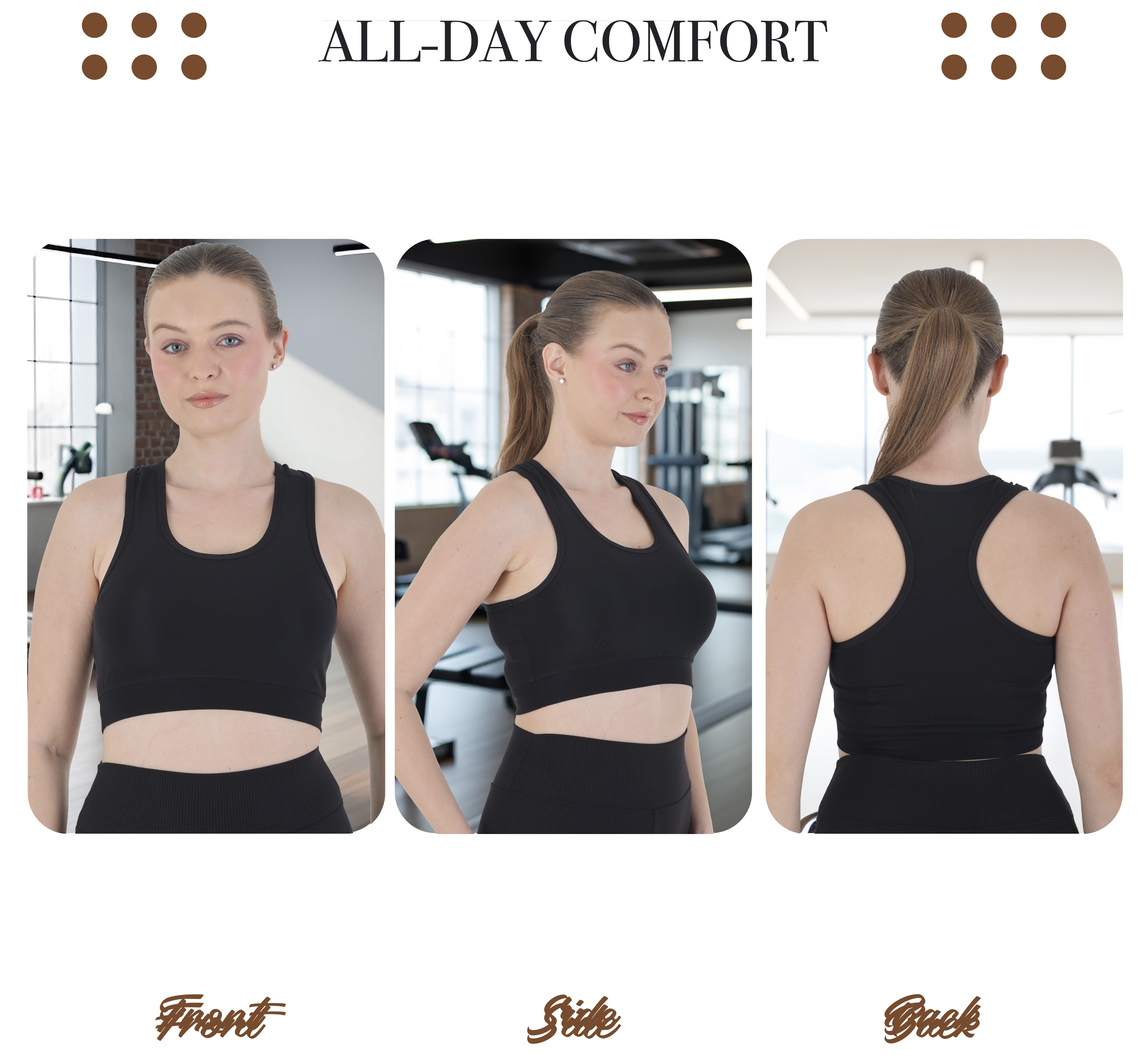 Women’s Seamless Sports Bra – Medium Support, Breathable Racerback for Gym, Yoga & Everyday Wear